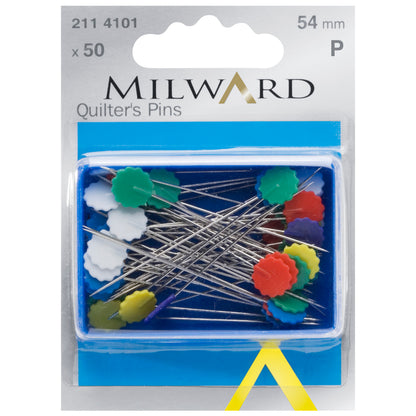 Quilters Pins: 54mm Long: 50 Pieces