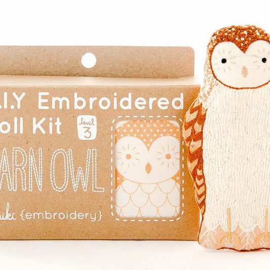Barn Owl Embroidery Kit