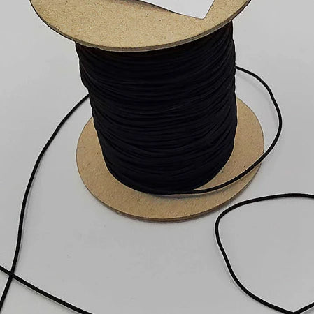 Black Millinery elastic: 1mm
