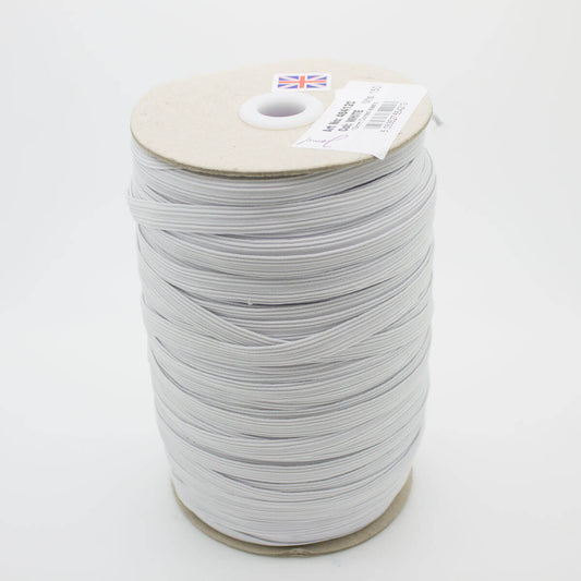 7mm Corded Elastic - White
