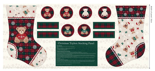 Christmas Toy Box Stocking Panel