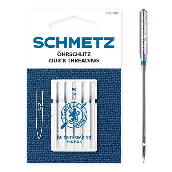 Schmetz Quick Threading Sewing Machine Needles: 90(14)