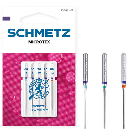 Schmetz Microtex Machine Needles: 60(8)-80(12)