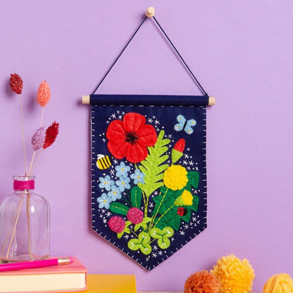 Wildflower Pennant Felt Craft Kit