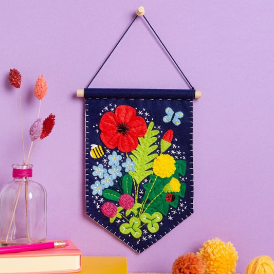 Wildflower Pennant Felt Craft Kit