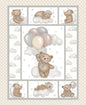 Sleepy Teddy Panel
