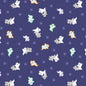 Spooky ghosts on blue