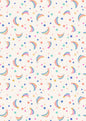 Shooting rainbow stars on cream