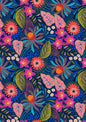Bahia flora on dark blue