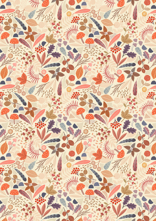 Nature treasures on warm cream