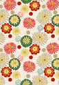 Multi Year of the Dragon floral on cream with gold metallic