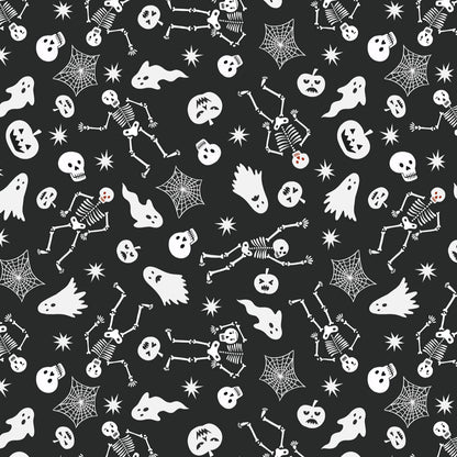Spooky friends on black