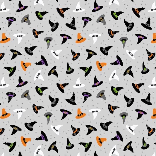 Witches hats on ghostly grey