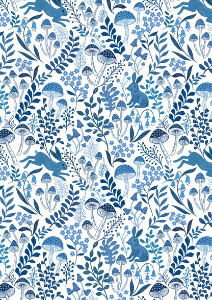 Rabbit meadow on cream
