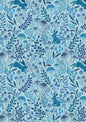Rabbit meadow on eggshell blue
