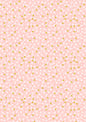Tiny blossom on pink with gold metallic