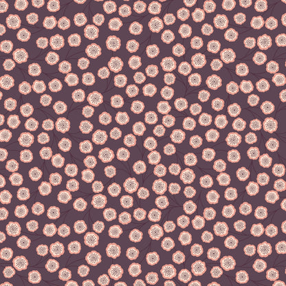 Simple flower on dark aubergine
