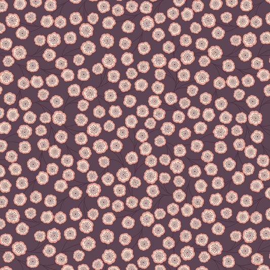 Simple flower on dark aubergine
