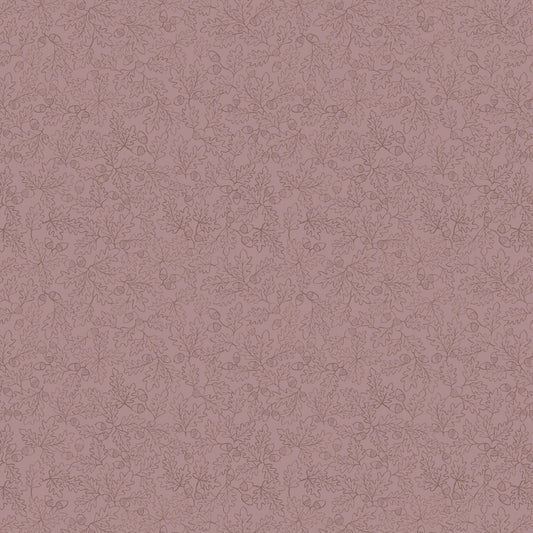 Sketched oak leaves on light brown