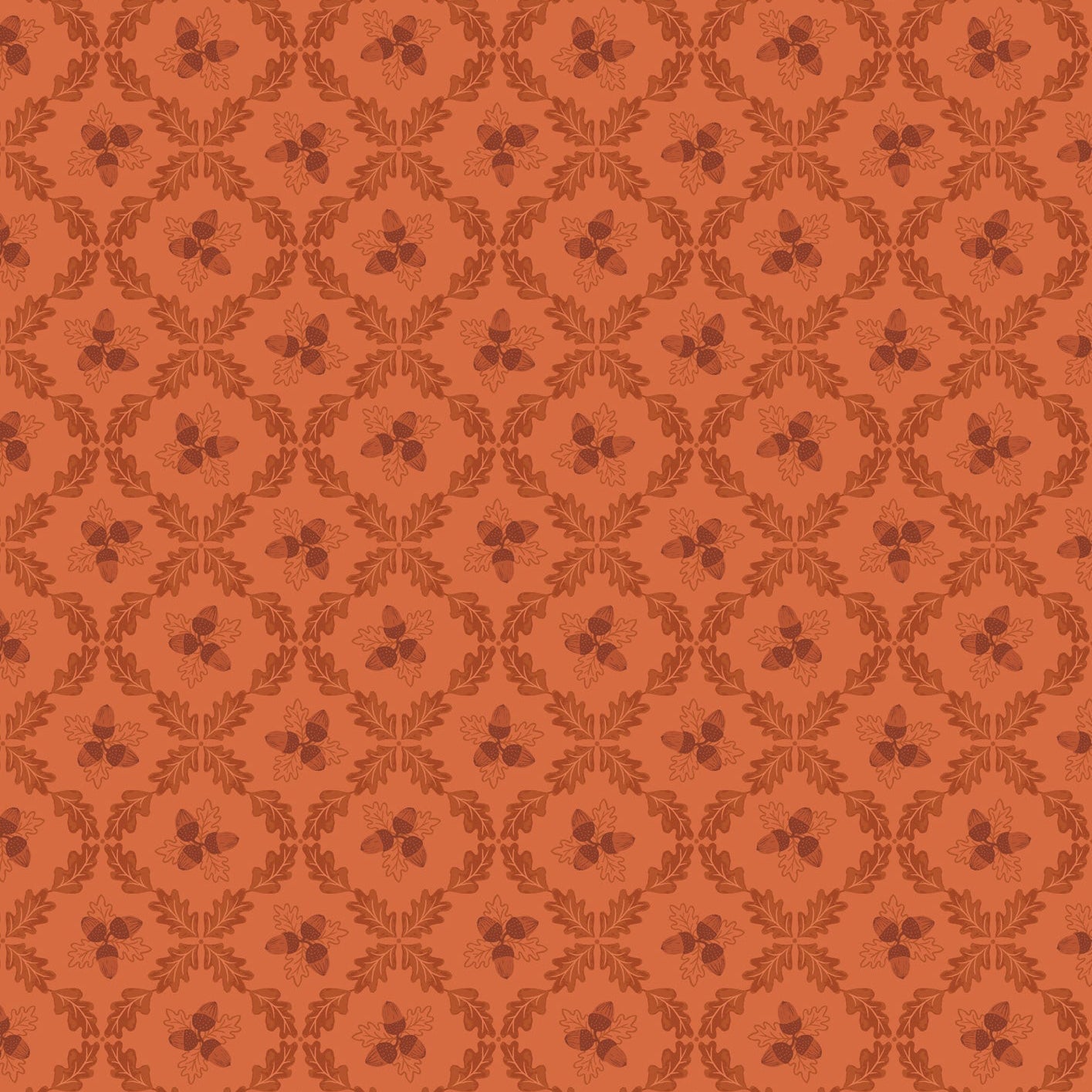 Acorn trellis on autumnal orange