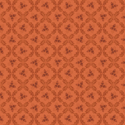 Acorn trellis on autumnal orange