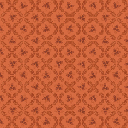 Acorn trellis on autumnal orange