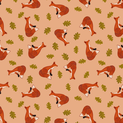 Fox on light terracotta