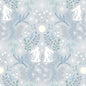 Winter hare on light silver with pearl