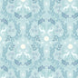 Pattern of deer and foliage on a light blue background