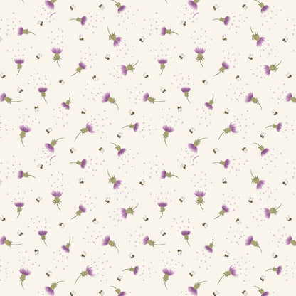 Bee thistle on cream