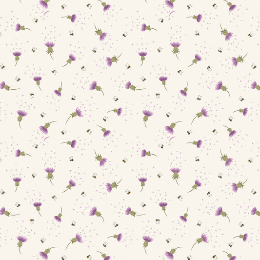 Bee thistle on cream