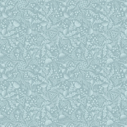 Celtic thistle on duck egg