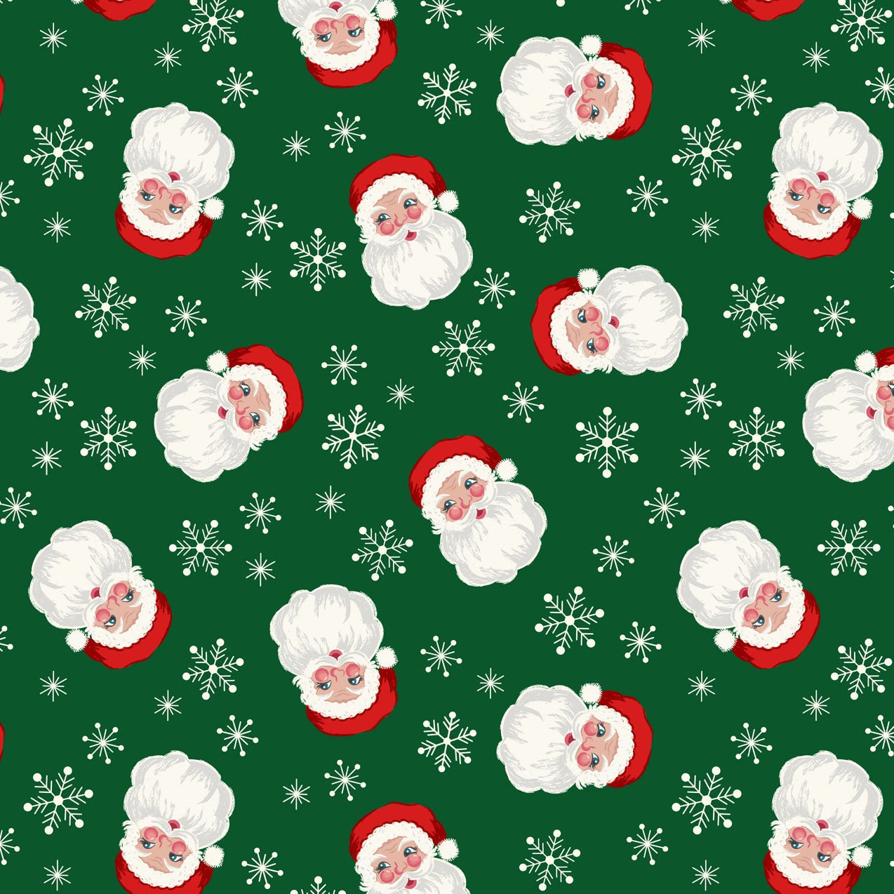 Santa on green (with pearl)