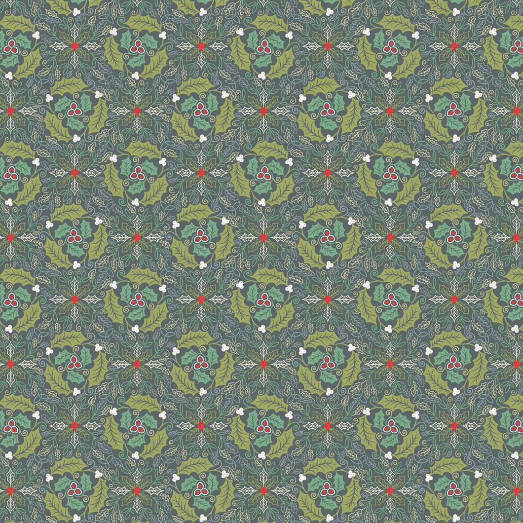 Festive celtic leaves winter