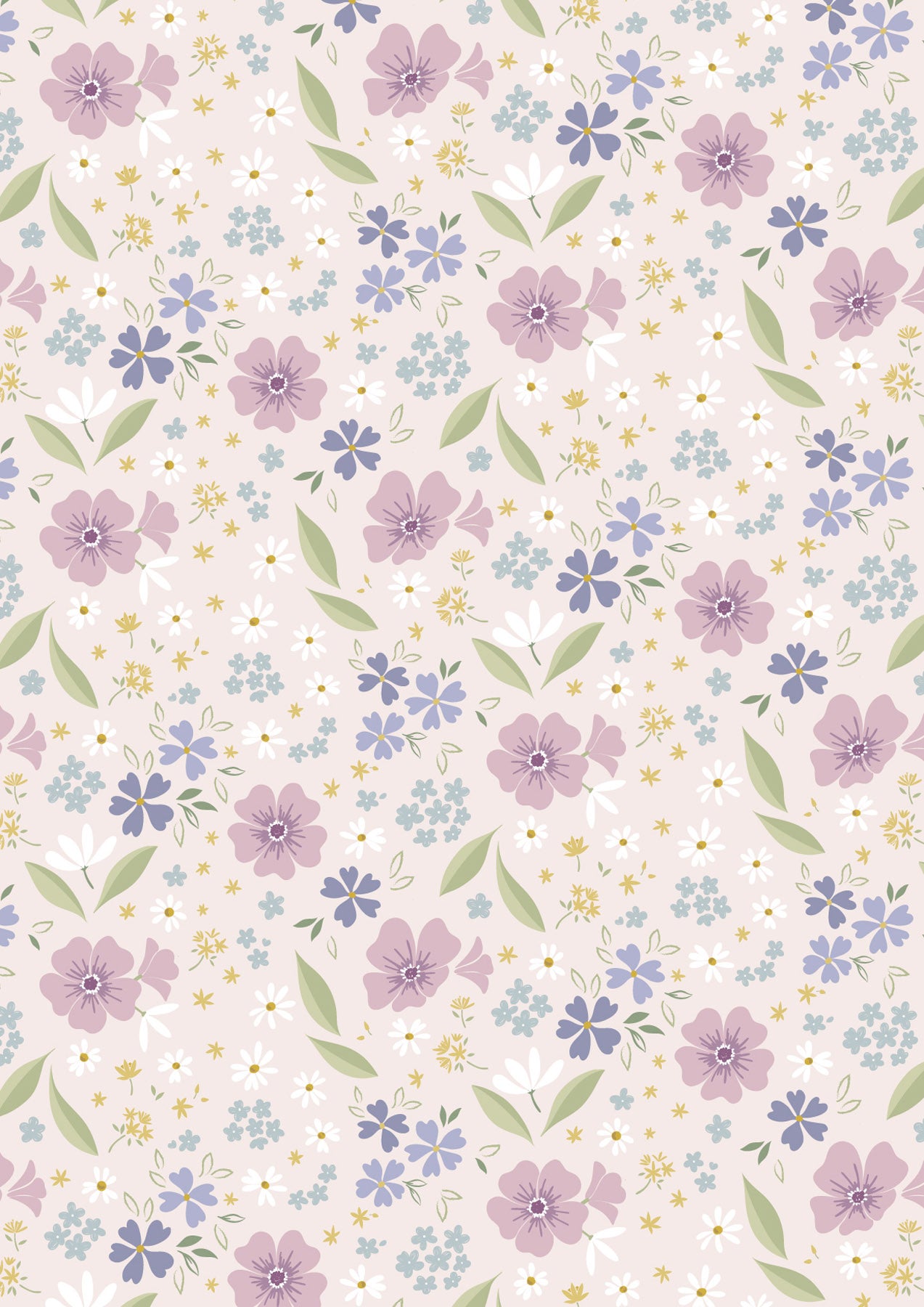 Floral Art on light pink