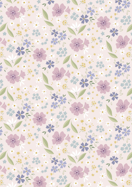 Floral Art on light pink