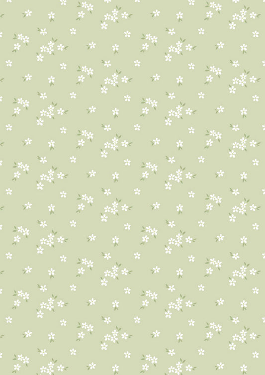 Flowerets - Pale Sage Green