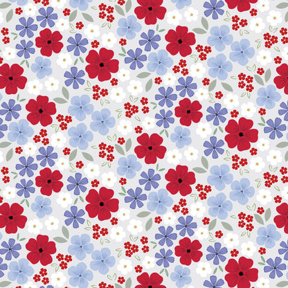 Floral Palette - bright grey