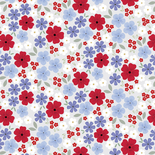 Floral Palette - bright grey