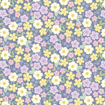 Primrose Prairie - Dusky Dark Blue