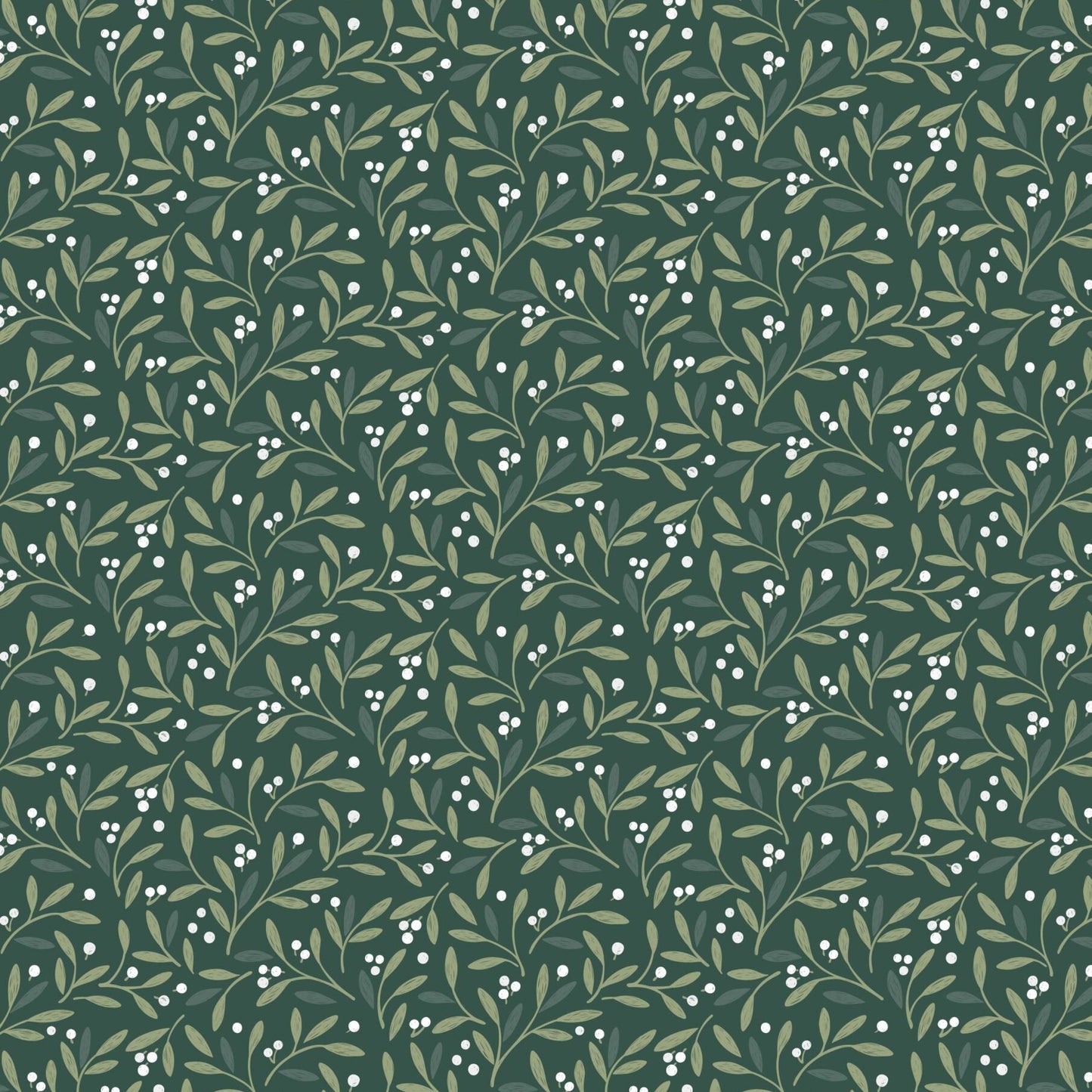 Mistletoe Charms - deep forest green (pearlescent)