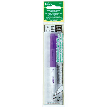 Fine Tip Fabric Marker with Eraser: Air Erasable