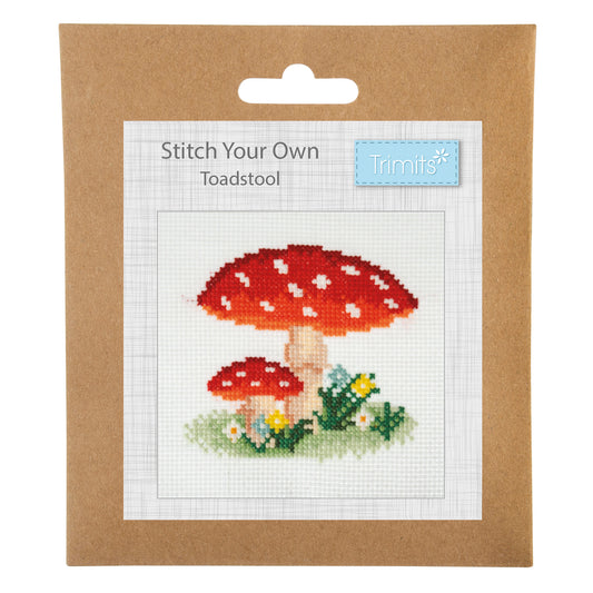 Mini Counted Cross Stitch Kit: Toadstool