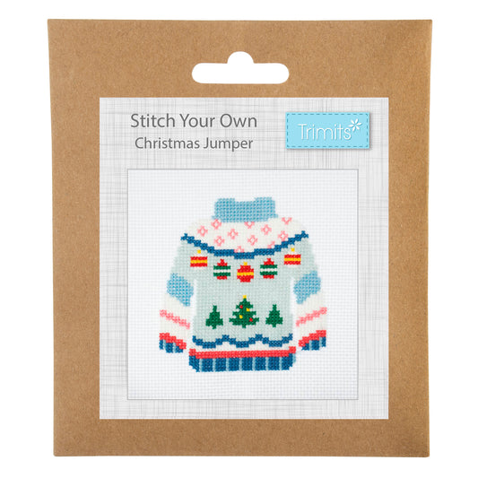Mini Counted Cross Stitch Kit: Christmas Jumper