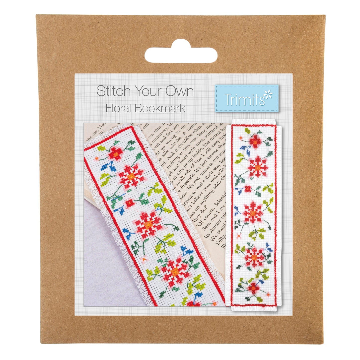 Counted Cross Stitch Bookmark Kit: Floral