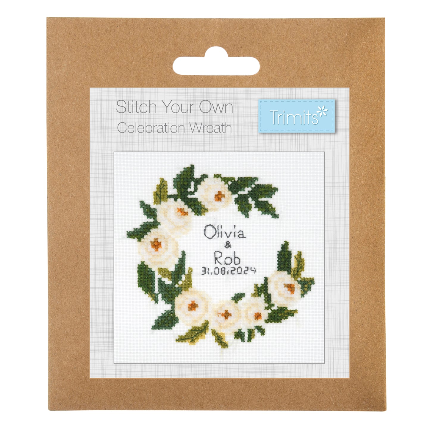 Mini Counted Cross Stitch Kit: Celebration Wreath