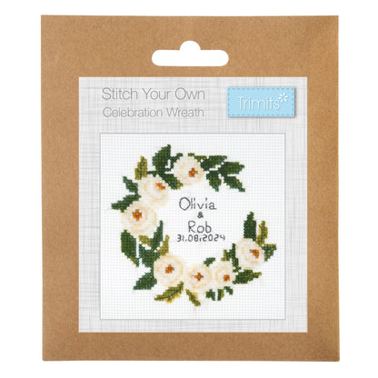 Mini Counted Cross Stitch Kit: Celebration Wreath