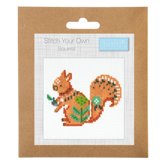 Mini Counted Cross Stitch Kit: Squirrel