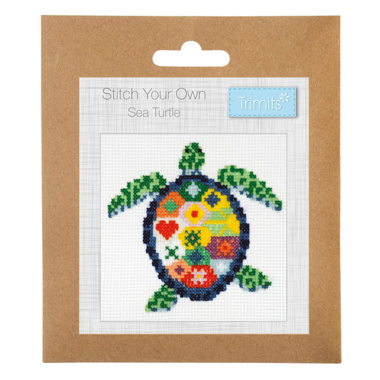 Mini Counted Cross Stitch Kit: Sea Turtle