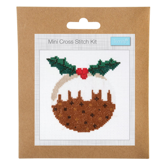 Mini Counted Cross Stitch: Christmas Pudding